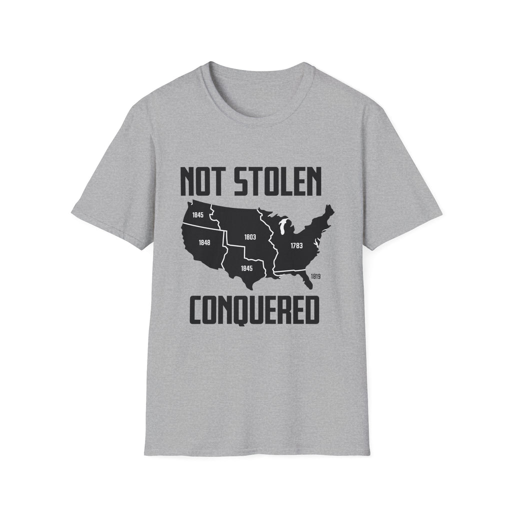 Not Stolen Conquered T‑Shirt — Historical Midwest/Great Plains Map Tee
