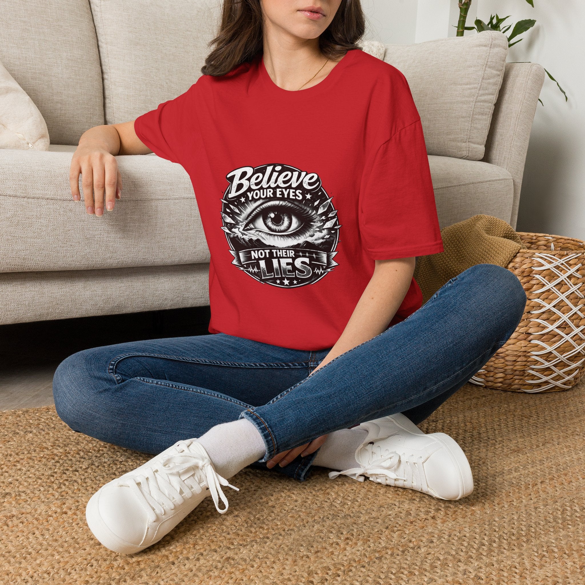 Believe Your Eyes T-Shirt — Vintage All-Seeing Eye Graphic Tee