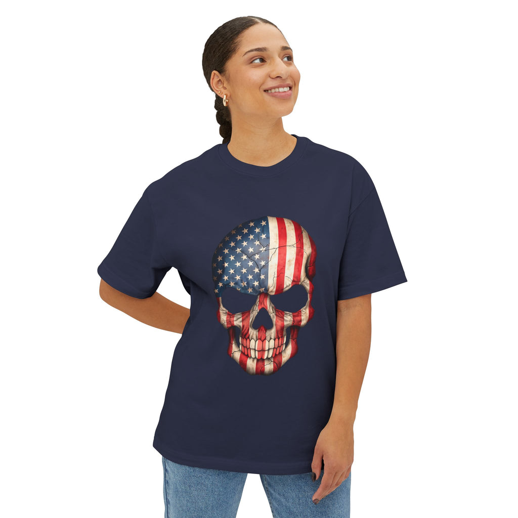 American Flag Skull Tee — Patriotic Graphic T-Shirt
