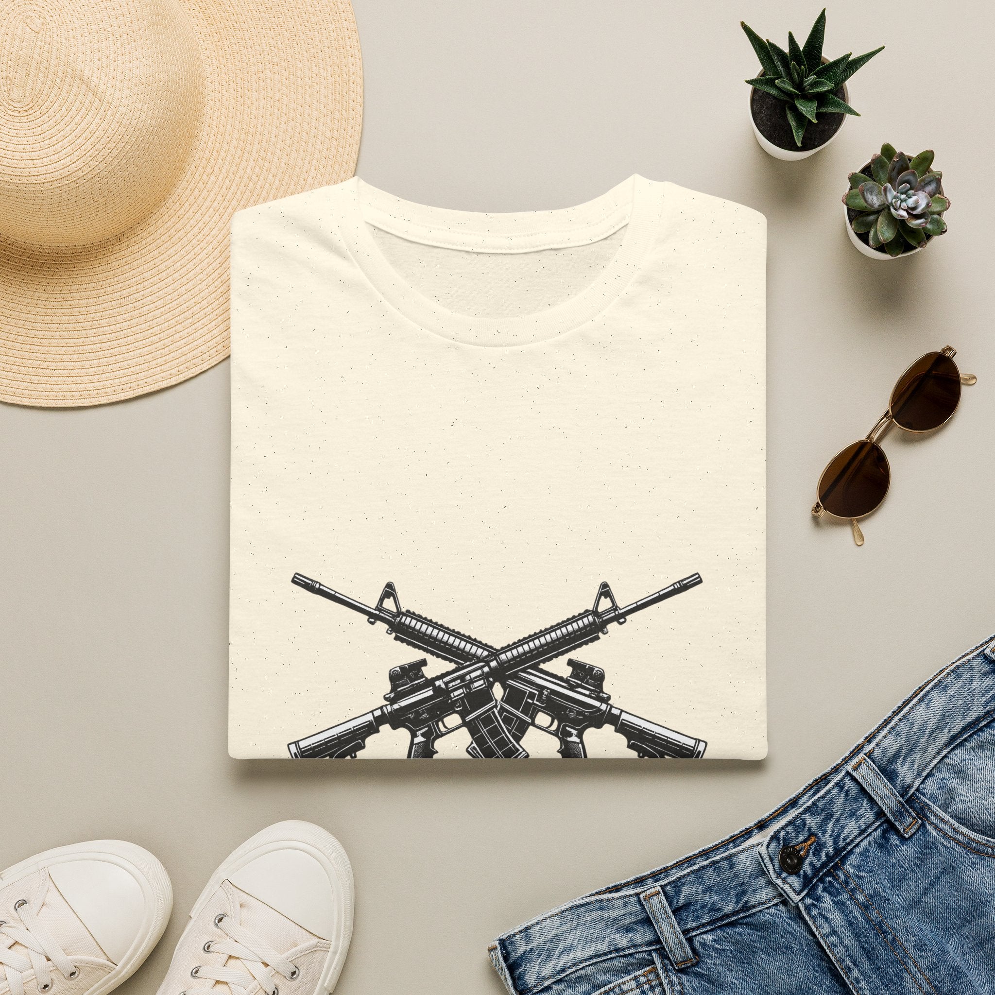 T‑Shirt — "Shall Not Be Infringed" Crossed Rifles 2nd Amendment Tee