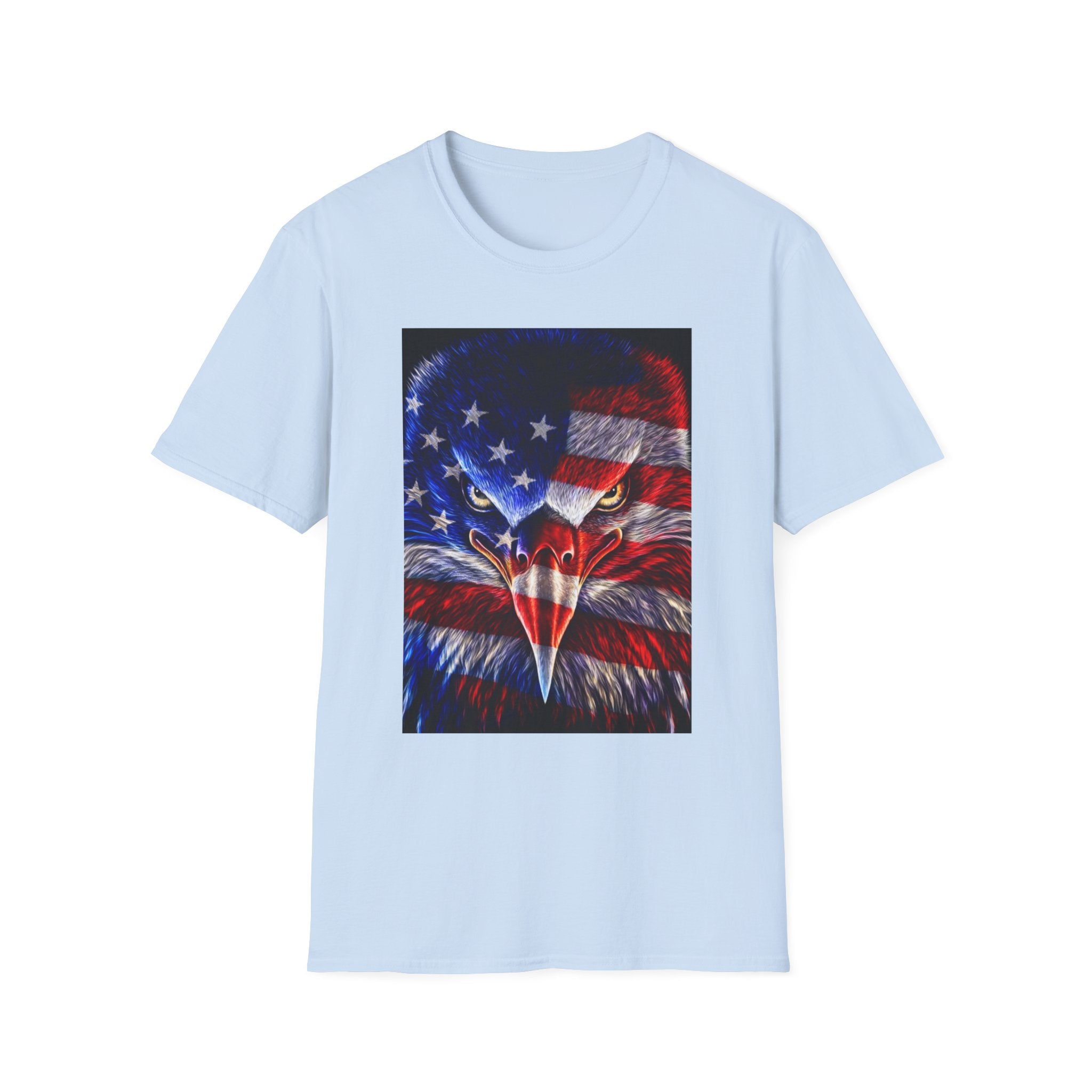 Patriotic Eagle T-Shirt — American Flag Bald Eagle Graphic Tee