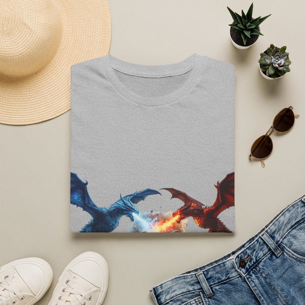 Dragon Duel T-Shirt — Fire vs Ice- Wyverns Graphic Tee