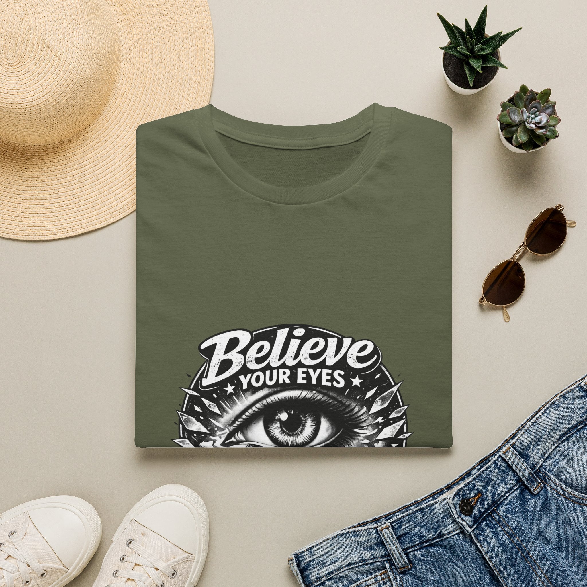 Believe Your Eyes T-Shirt — Vintage All-Seeing Eye Graphic Tee