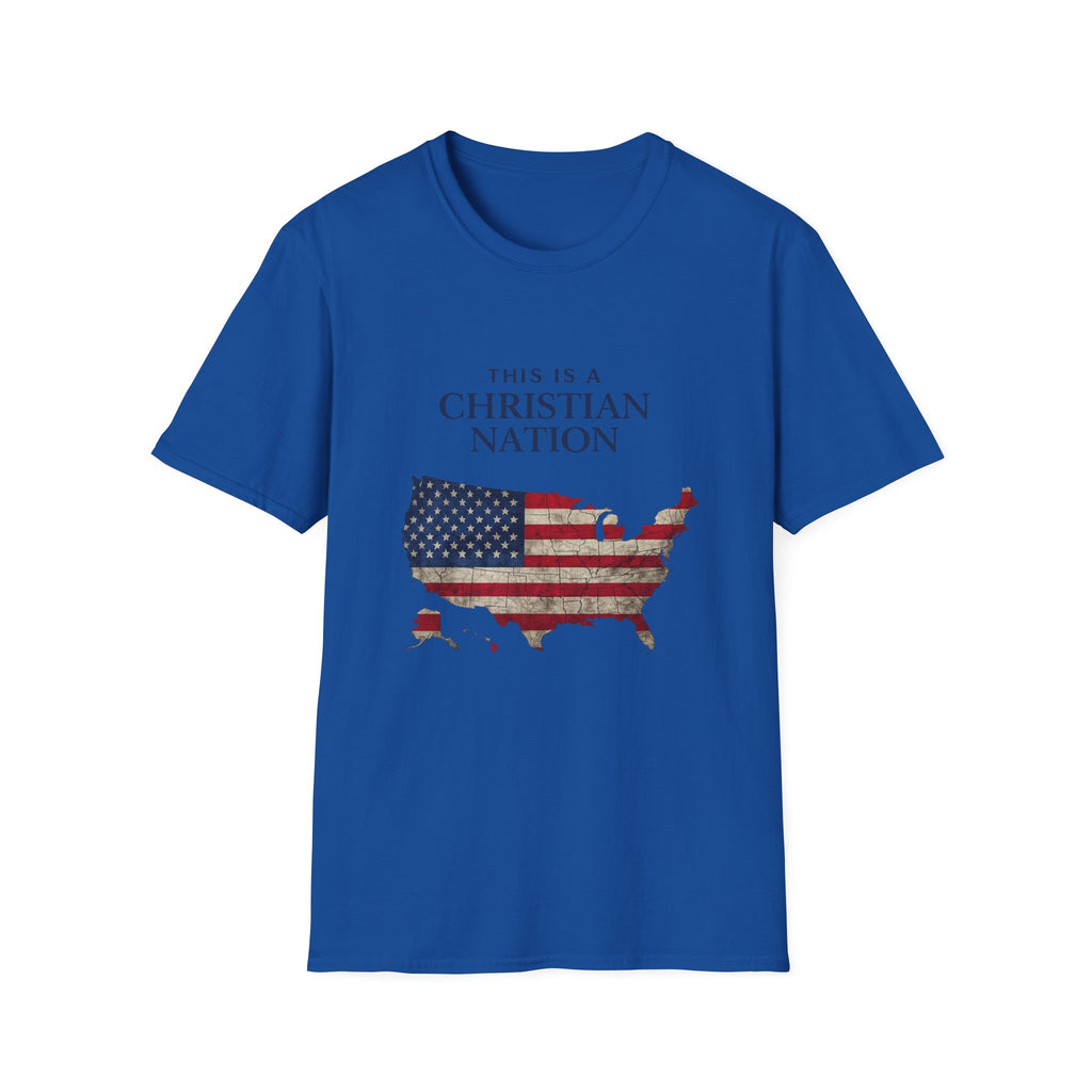 Christian Nation T-Shirt — America Flag Map Graphic