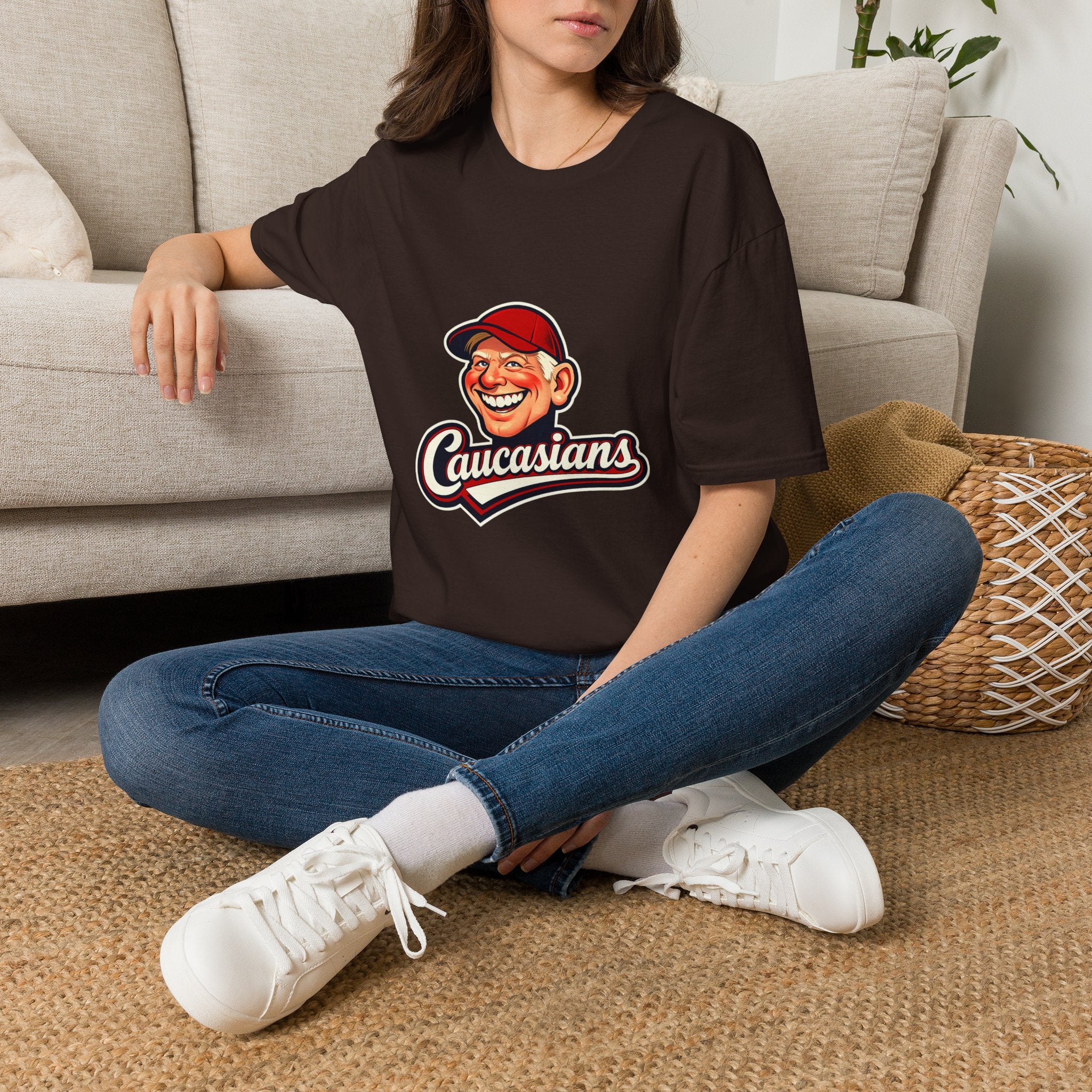 Caucasians Retro Mascot T-Shirt
