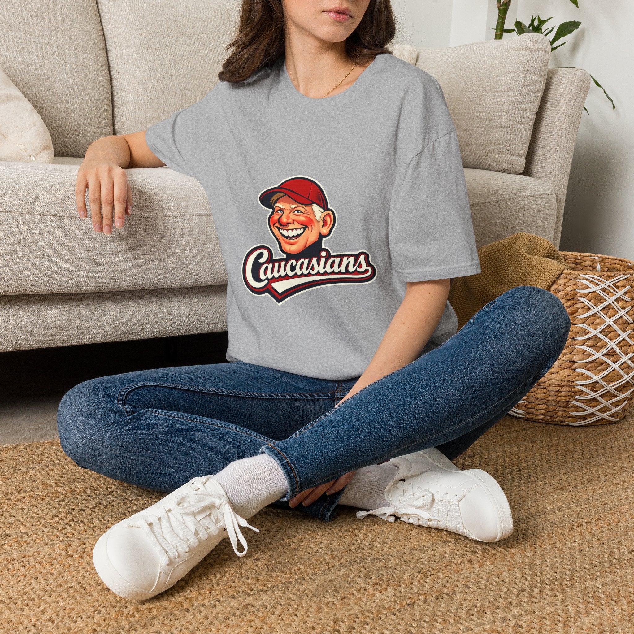 Caucasians Retro Mascot T-Shirt