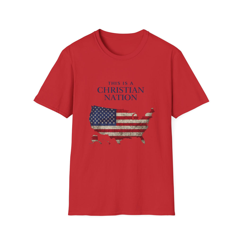 Christian Nation T-Shirt — America Flag Map Graphic