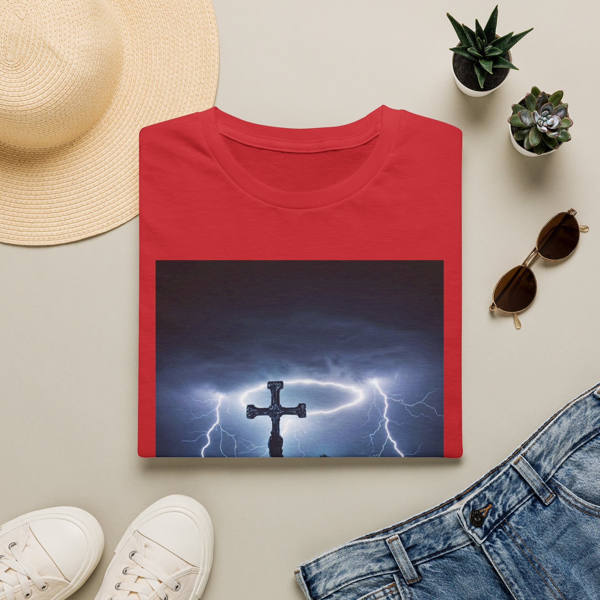 Make No Peace With Evil T-Shirt – Lightning Cross Christian Faith Tee