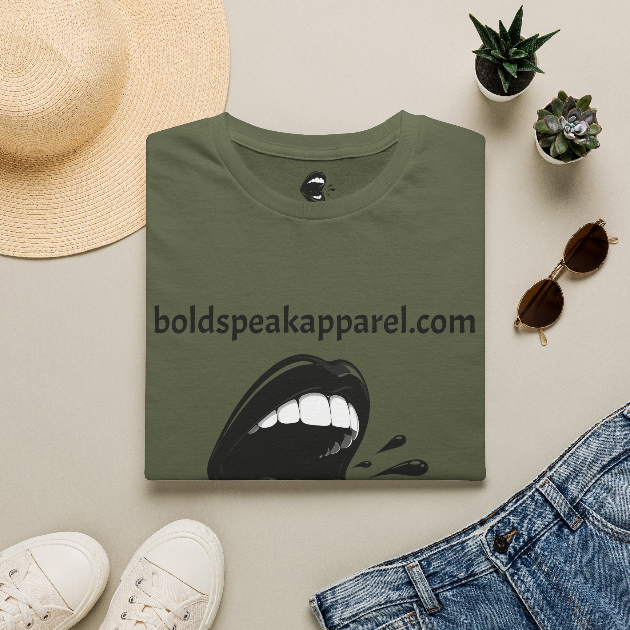 Graphic T-Shirt — 'boldspeakapparel.com' Screaming Mouth Design