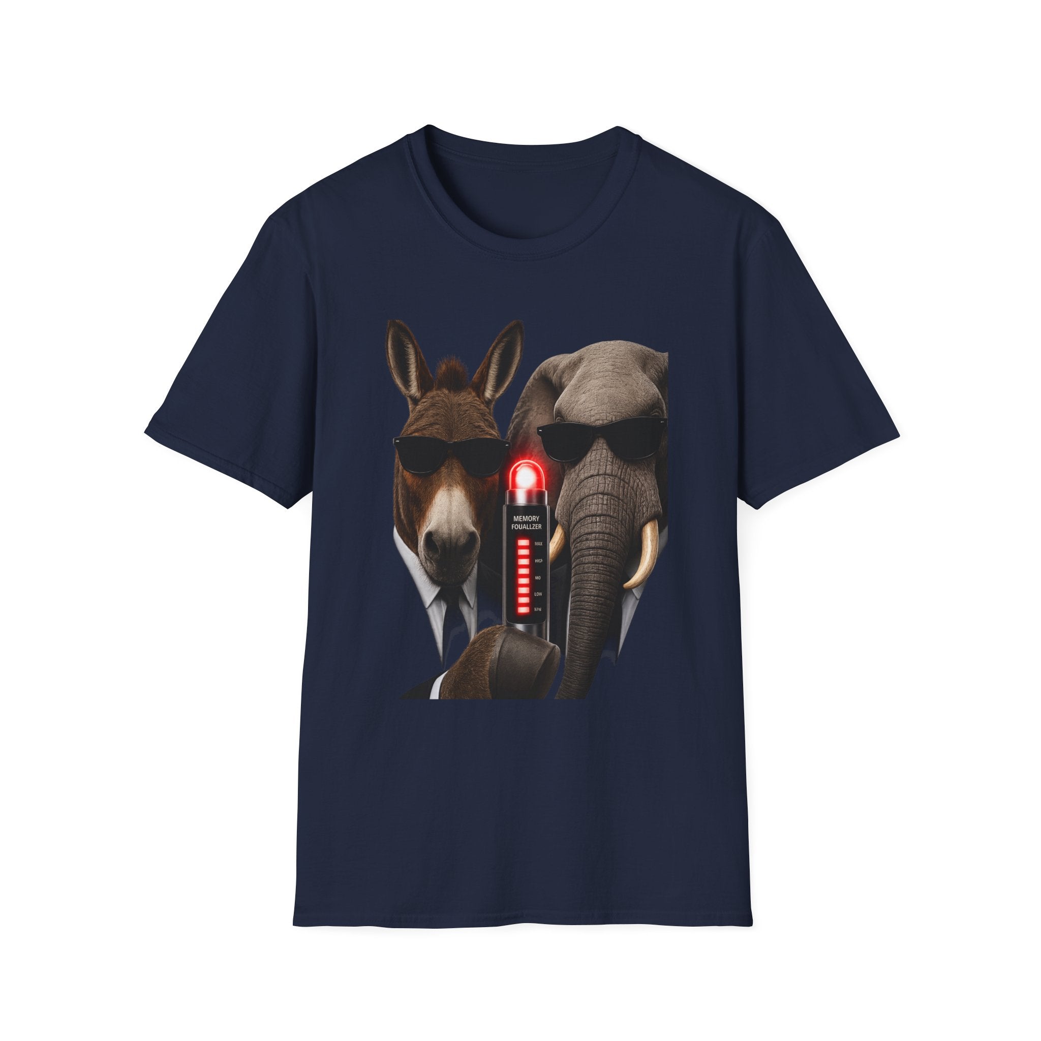 Funny Donkey & Elephant Sunglasses T-Shirt — Political Animal Humor Tee