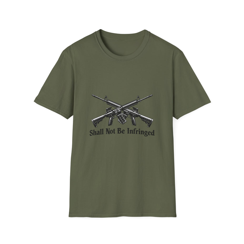 T‑Shirt — "Shall Not Be Infringed" Crossed Rifles 2nd Amendment Tee