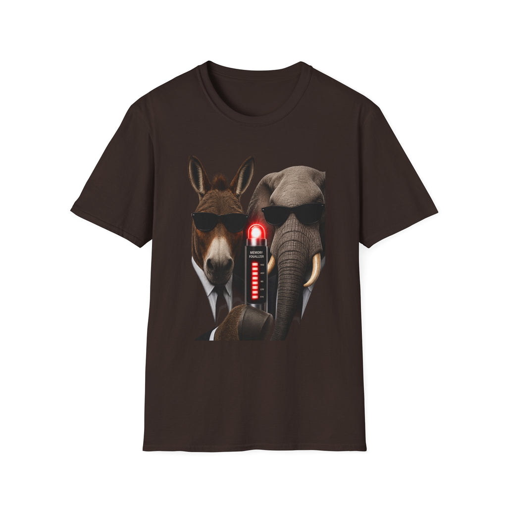 Funny Donkey & Elephant Sunglasses T-Shirt — Political Animal Humor Tee