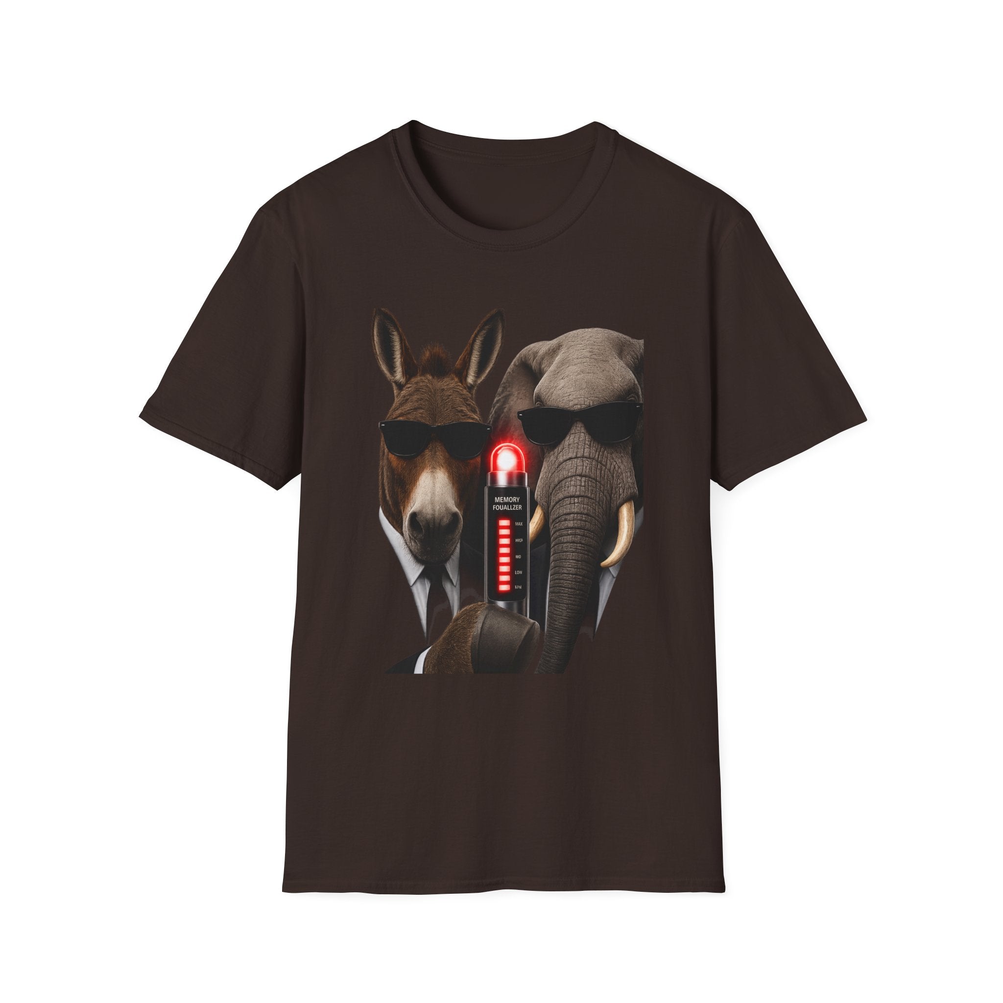 Funny Donkey & Elephant Sunglasses T-Shirt — Political Animal Humor Tee