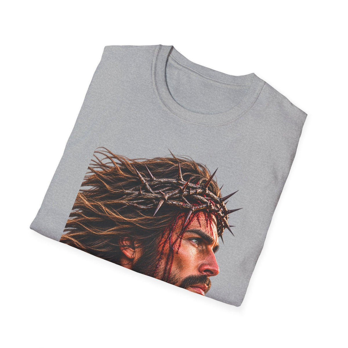 Jesus Portrait T-Shirt — Crown of Thorns Inspirational Christian Tee