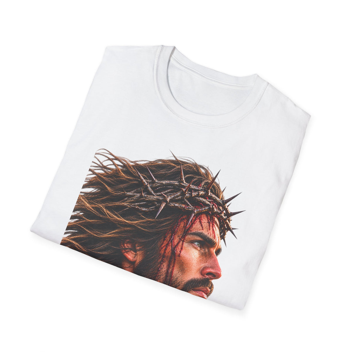 Jesus Portrait T-Shirt — Crown of Thorns Inspirational Christian Tee
