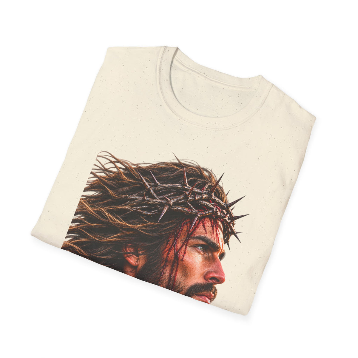 Jesus Portrait T-Shirt — Crown of Thorns Inspirational Christian Tee