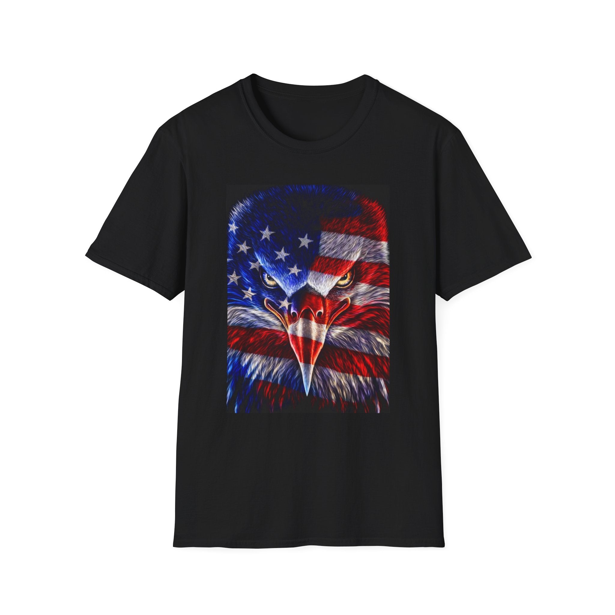 Patriotic Eagle T-Shirt — American Flag Bald Eagle Graphic Tee