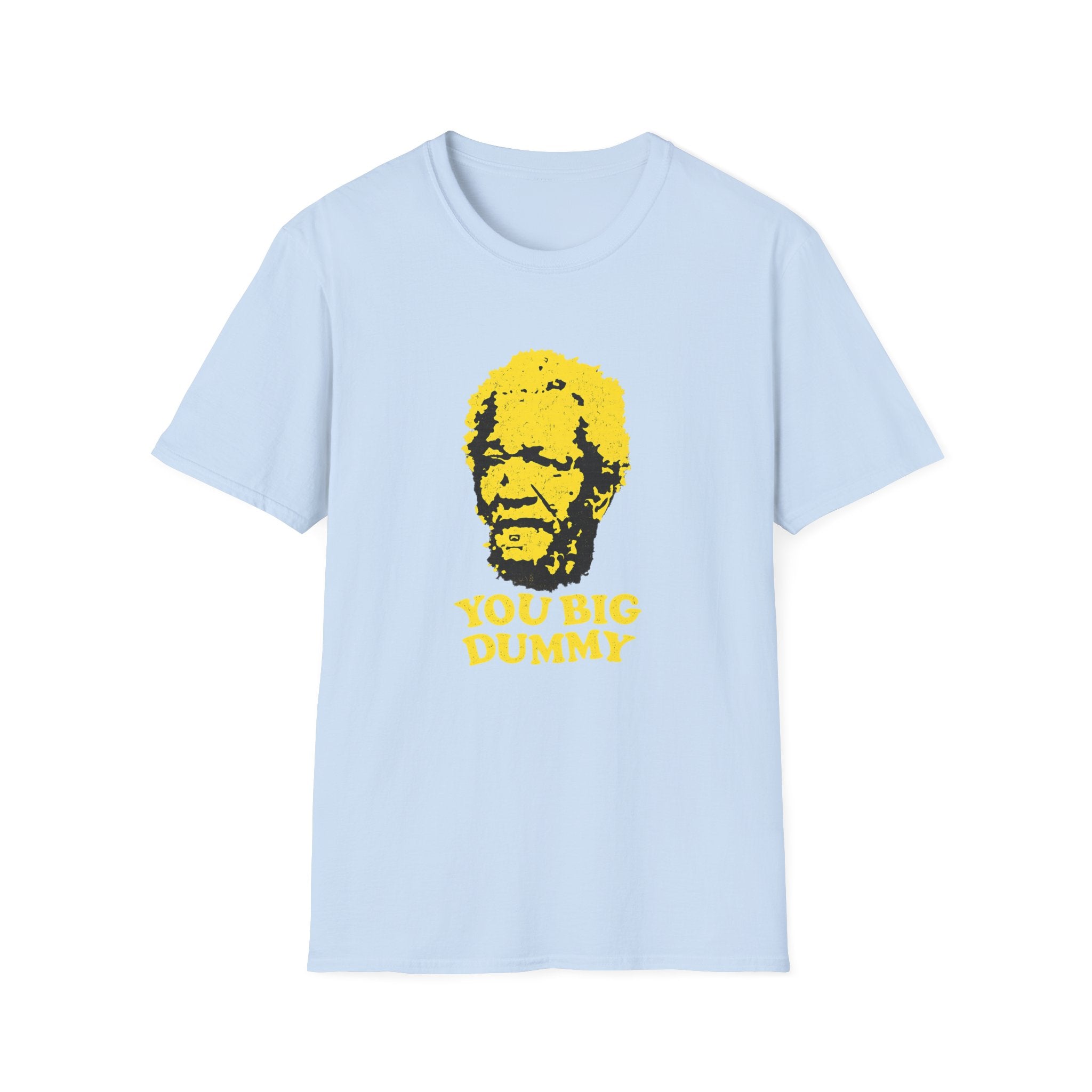 Graphic T-Shirt — Yellow Pop Art Face "You Big Dummy" Retro Humor Tee