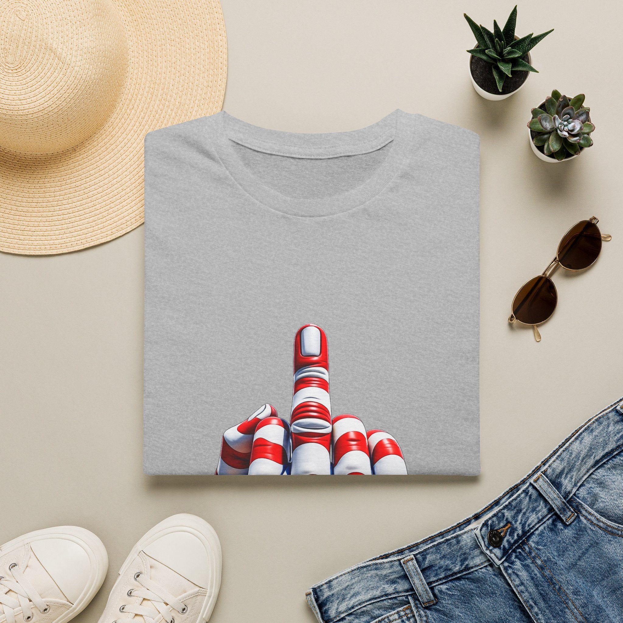 Middle Finger USA Flag T‑Shirt — Patriotic Offensive Graphic Tee