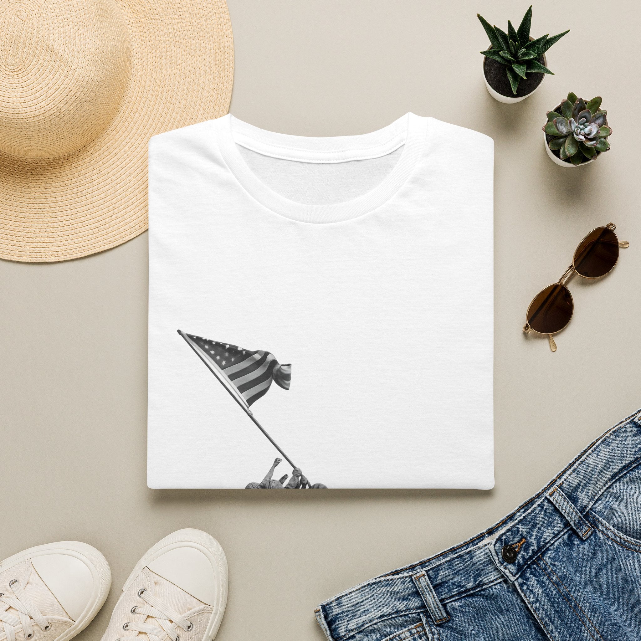 Iwo Jima Flag Raising T-Shirt — WWII Memorial Tribute Tee