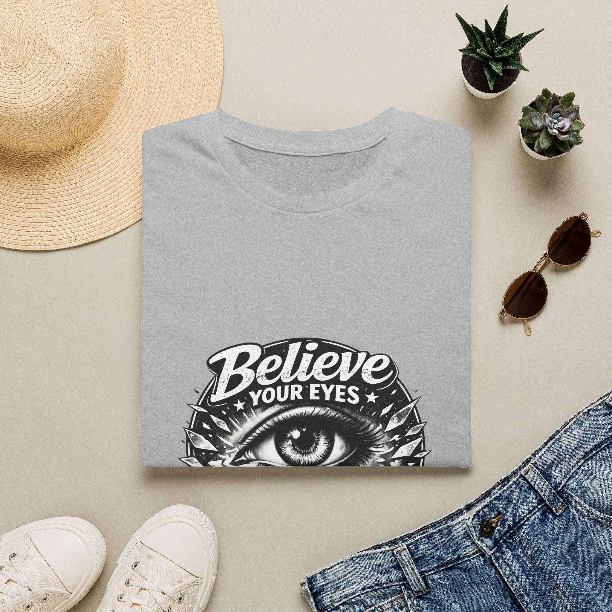 Believe Your Eyes T-Shirt — Vintage All-Seeing Eye Graphic Tee