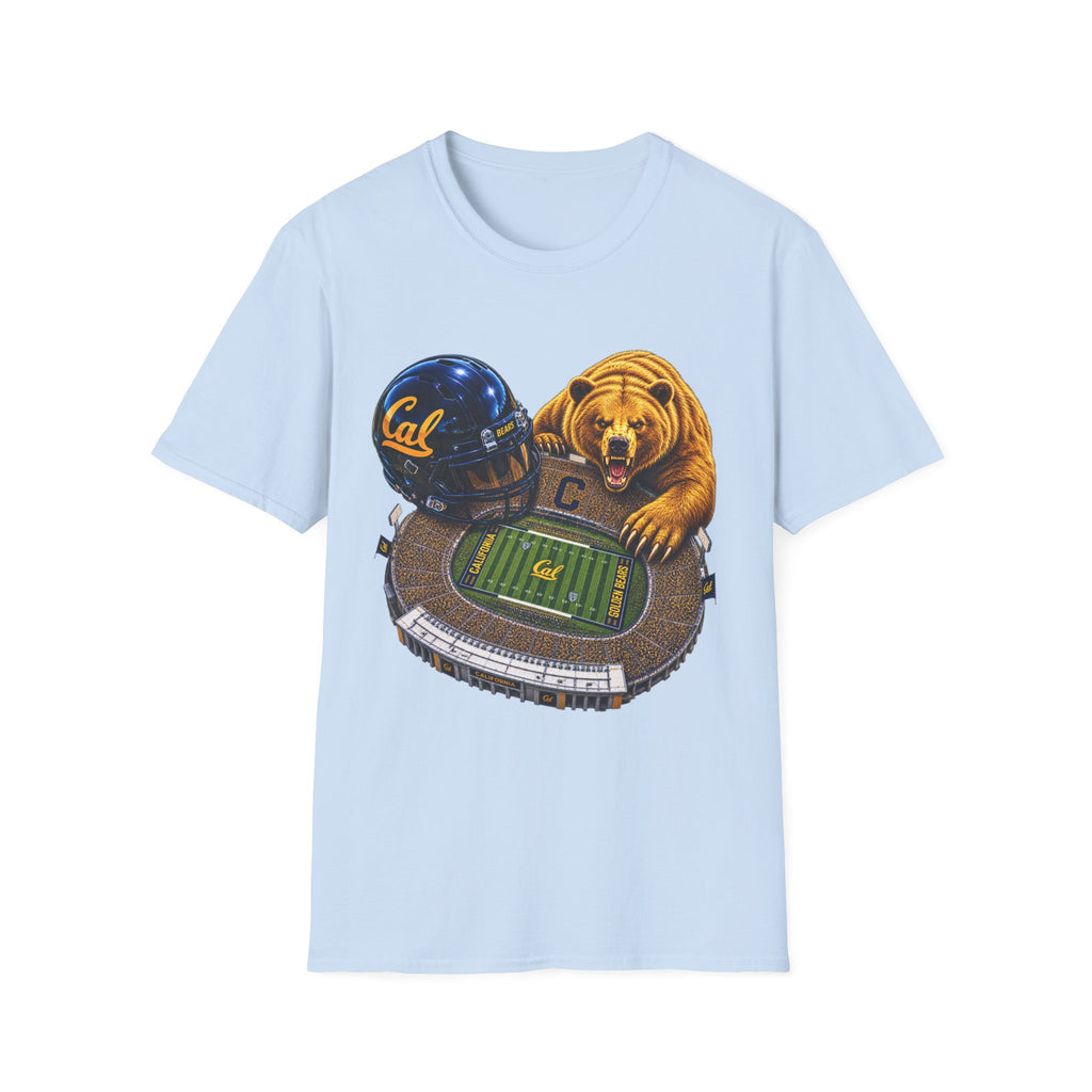 Cal Bears Football Stadium T-Shirt — Golden Bear Helmet Stadium Graphic