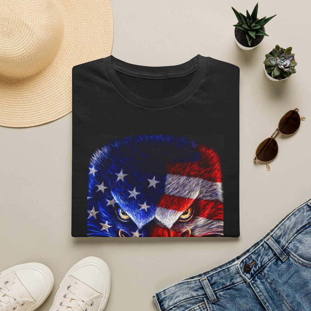 Patriotic Eagle T-Shirt — American Flag Bald Eagle Graphic Tee
