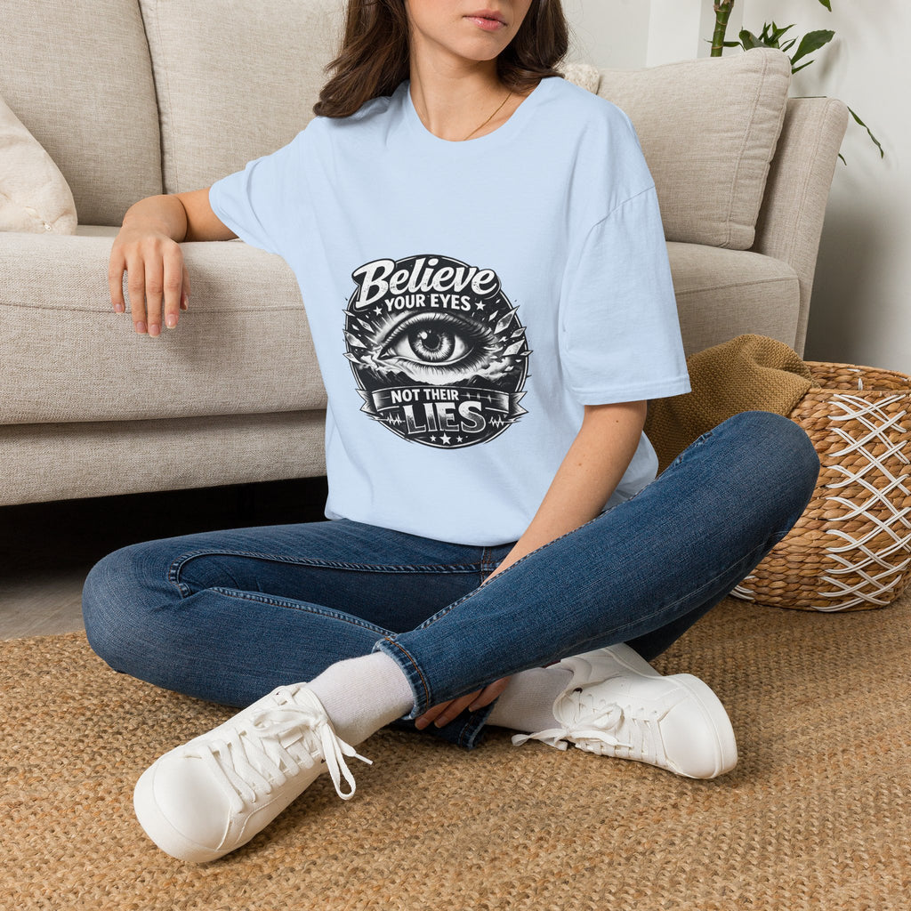 Believe Your Eyes T-Shirt — Vintage All-Seeing Eye Graphic Tee