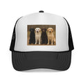Labrador Trio Trucker Hat - Cute Photo Patch Dog Cap for Dog Lovers