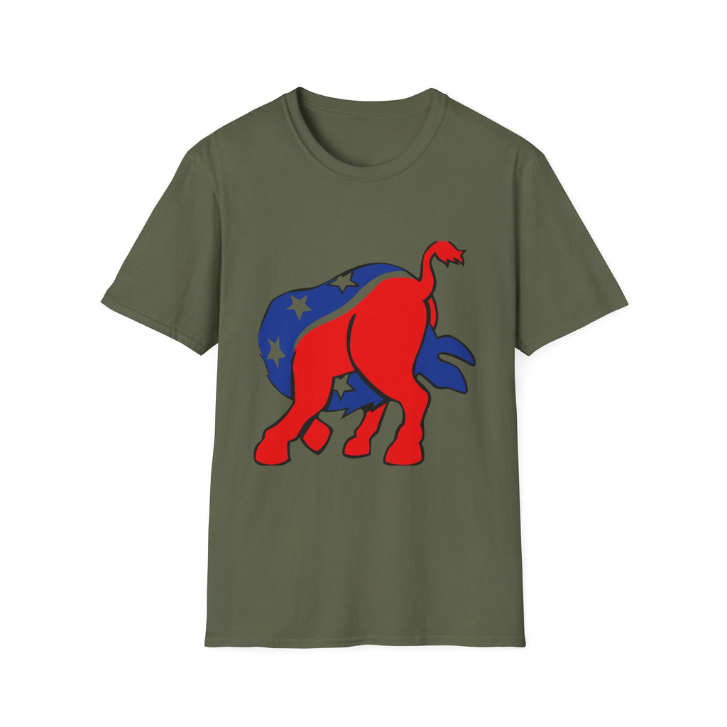 Elephant Political Graphic T-Shirt — Patriotic Red, White & Blue Design