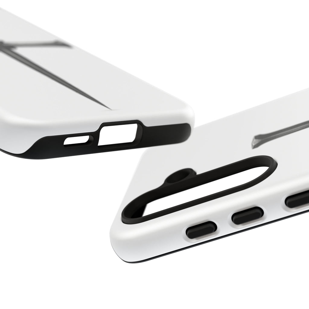 Nail Cross Tough Phone Case – Minimal Gothic Christian Armor for Samsung & iPhone