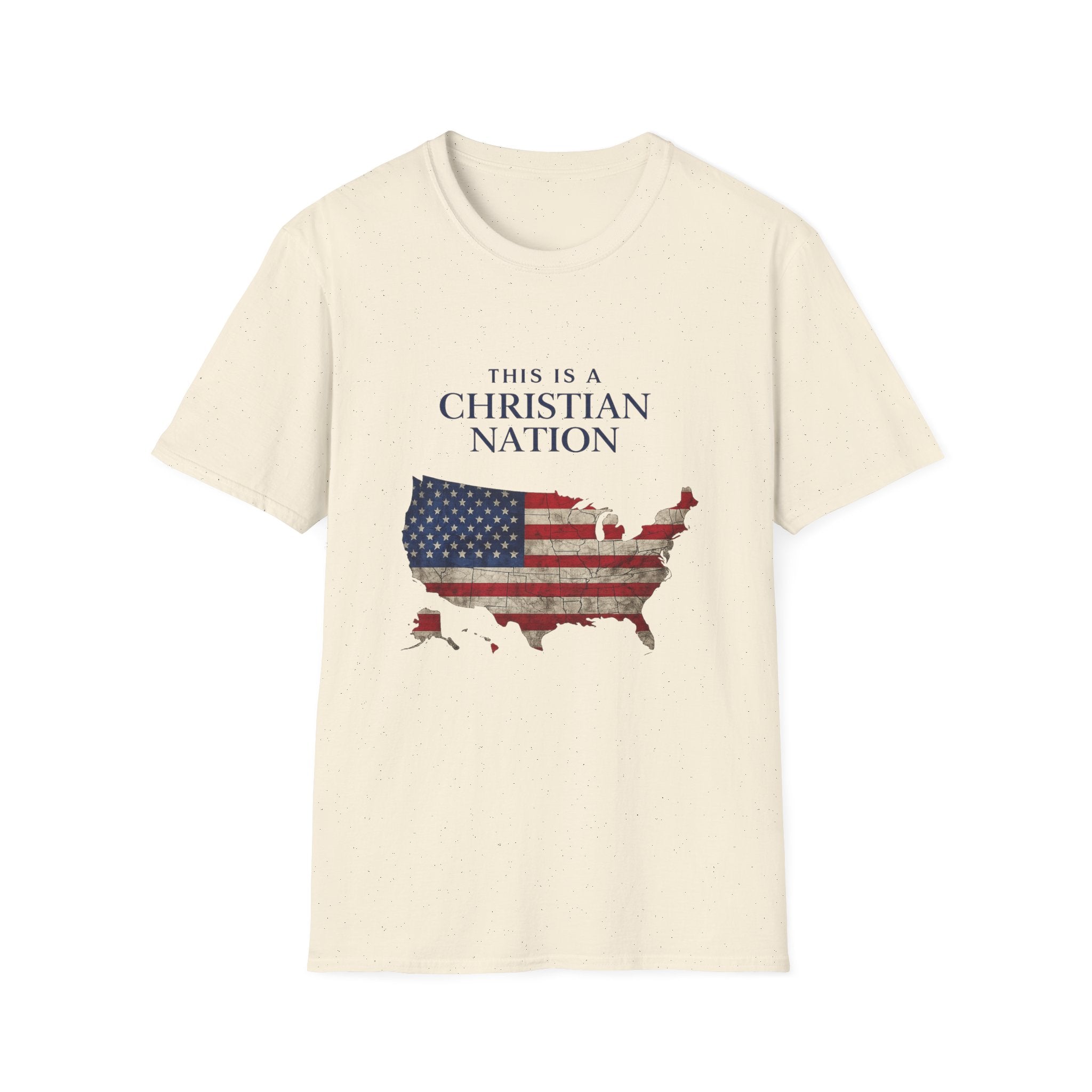 Christian Nation T-Shirt — America Flag Map Graphic