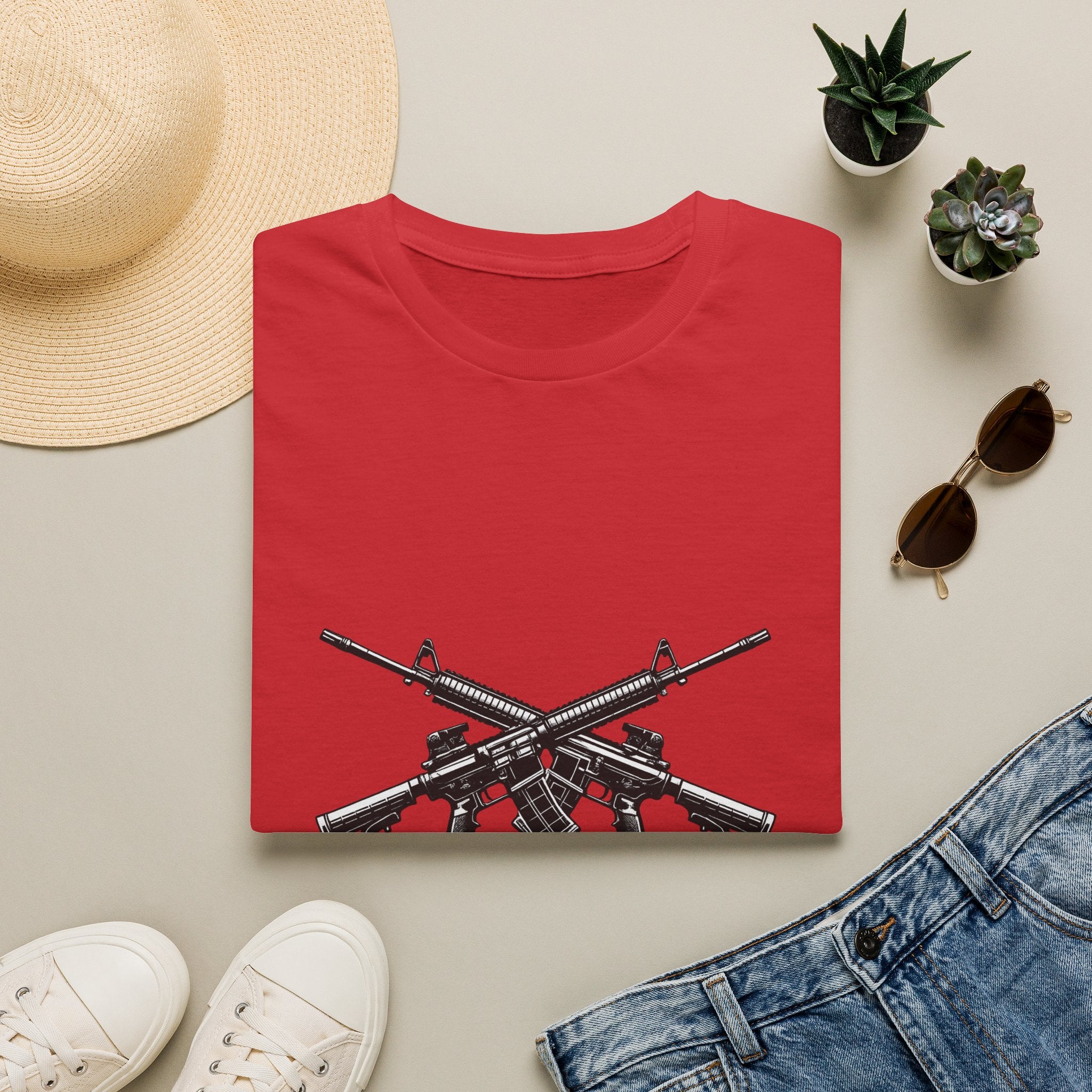 T‑Shirt — "Shall Not Be Infringed" Crossed Rifles 2nd Amendment Tee