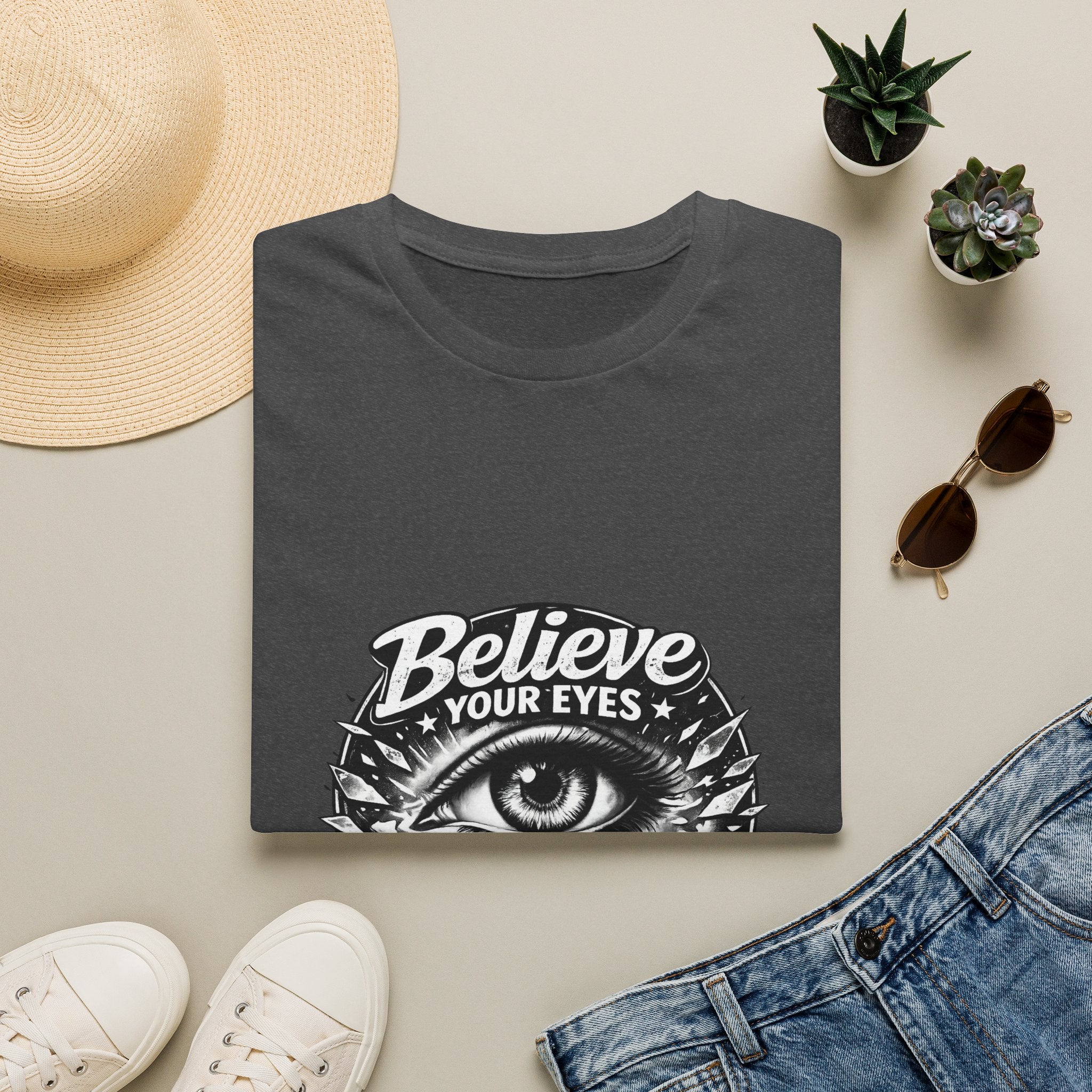 Believe Your Eyes T-Shirt — Vintage All-Seeing Eye Graphic Tee