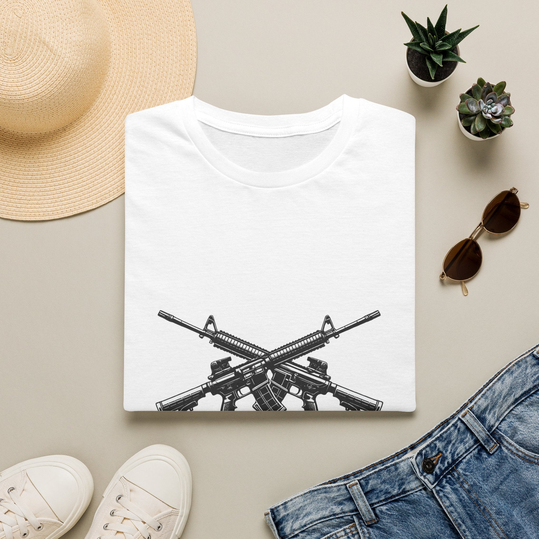 T‑Shirt — "Shall Not Be Infringed" Crossed Rifles 2nd Amendment Tee