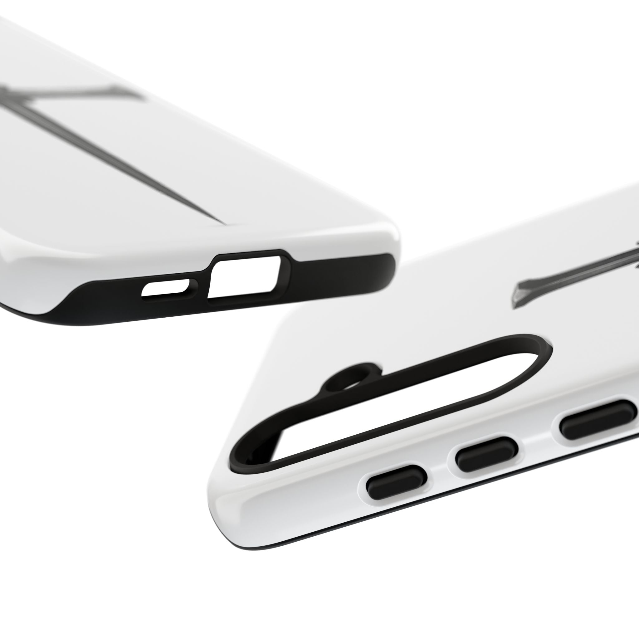 Nail Cross Tough Phone Case – Minimal Gothic Christian Armor for Samsung & iPhone