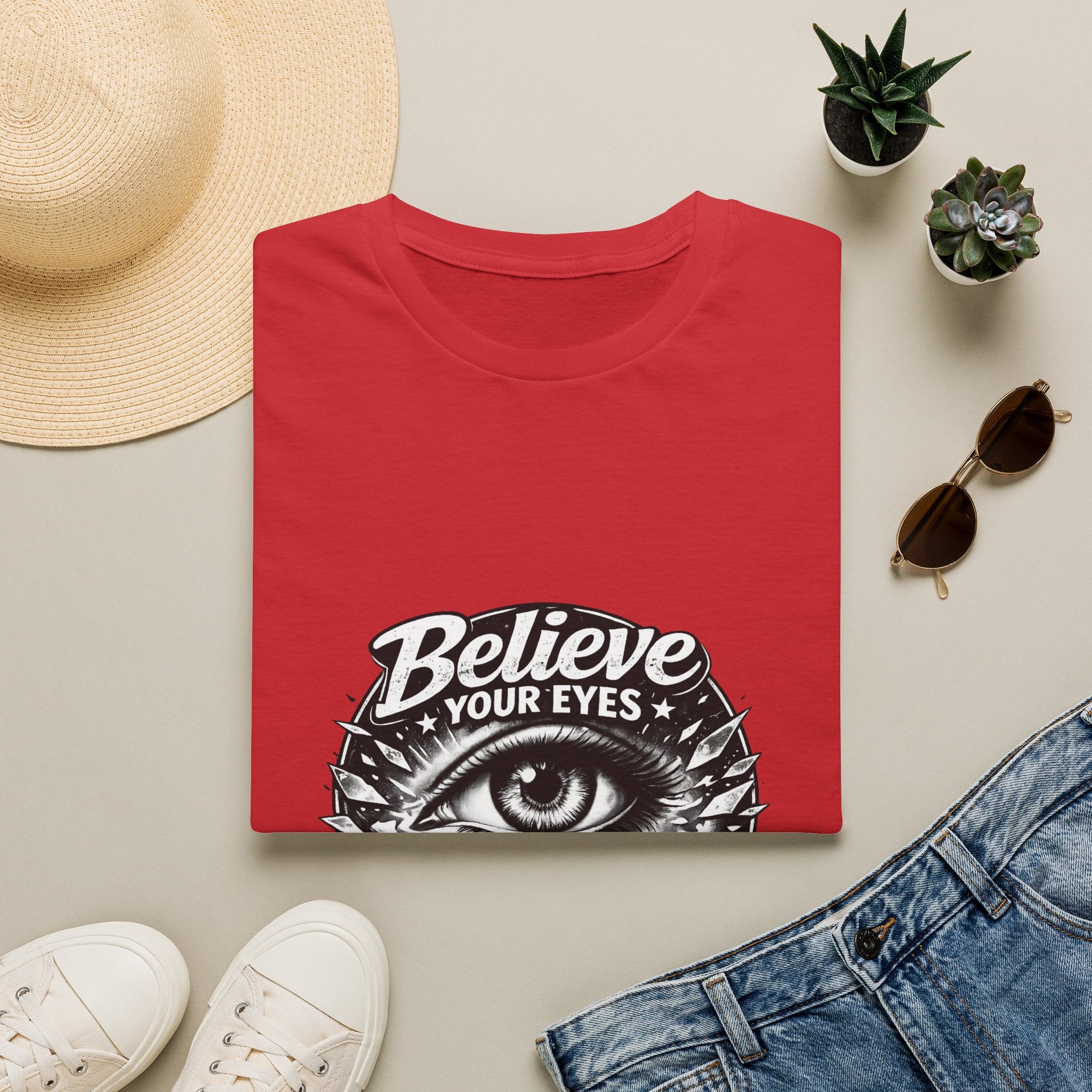 Believe Your Eyes T-Shirt — Vintage All-Seeing Eye Graphic Tee
