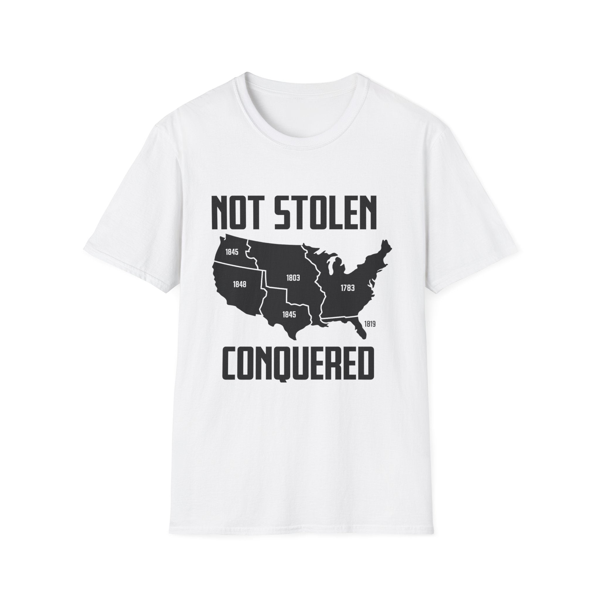 Not Stolen Conquered T‑Shirt — Historical Midwest/Great Plains Map Tee