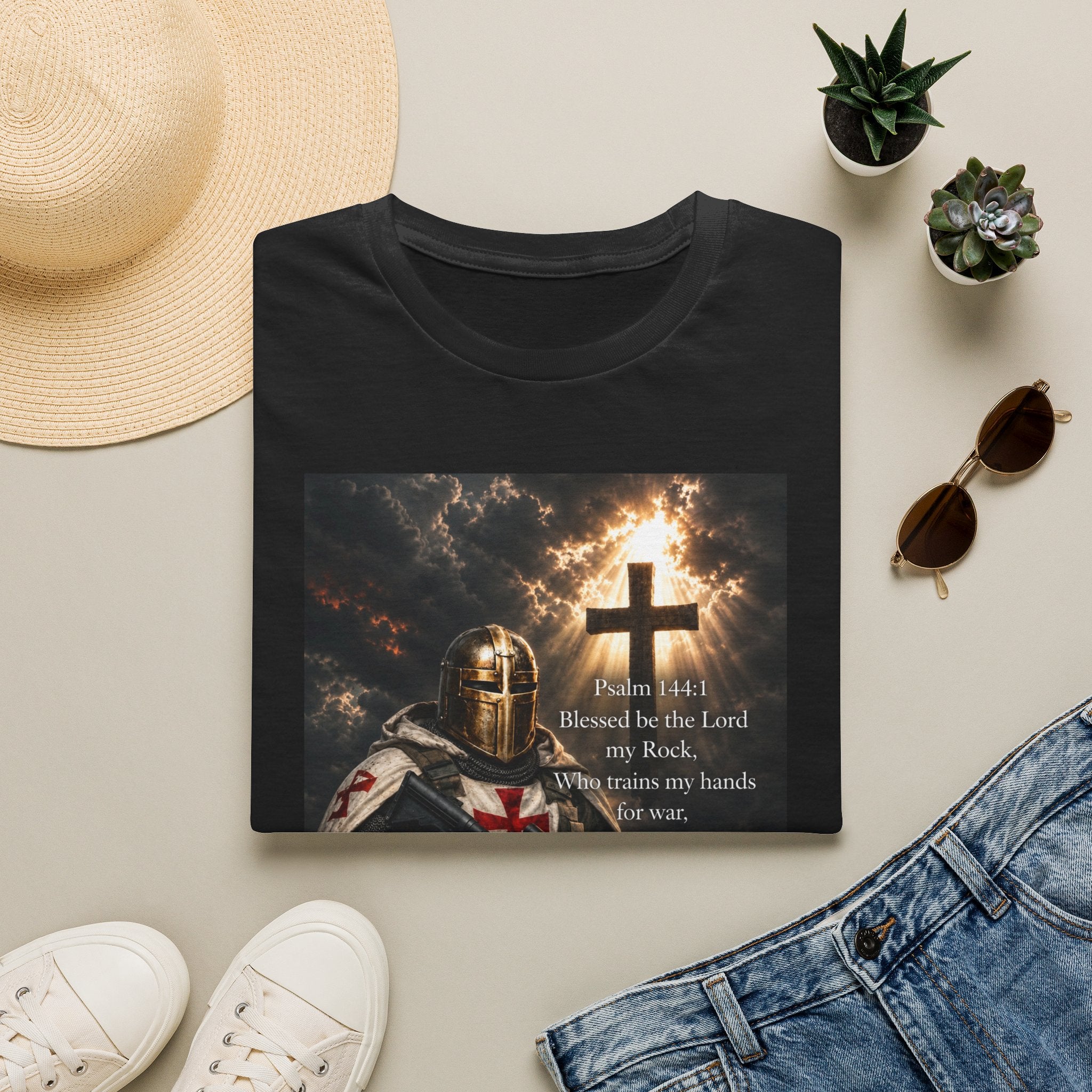 Christian Knight T-Shirt — Psalm 18:1 Faith & Strength Tee