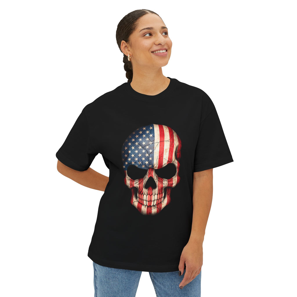 American Flag Skull Tee — Patriotic Graphic T-Shirt