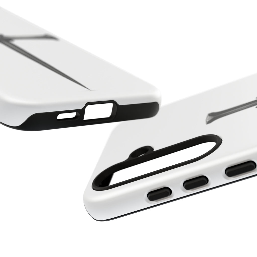 Nail Cross Tough Phone Case – Minimal Gothic Christian Armor for Samsung & iPhone