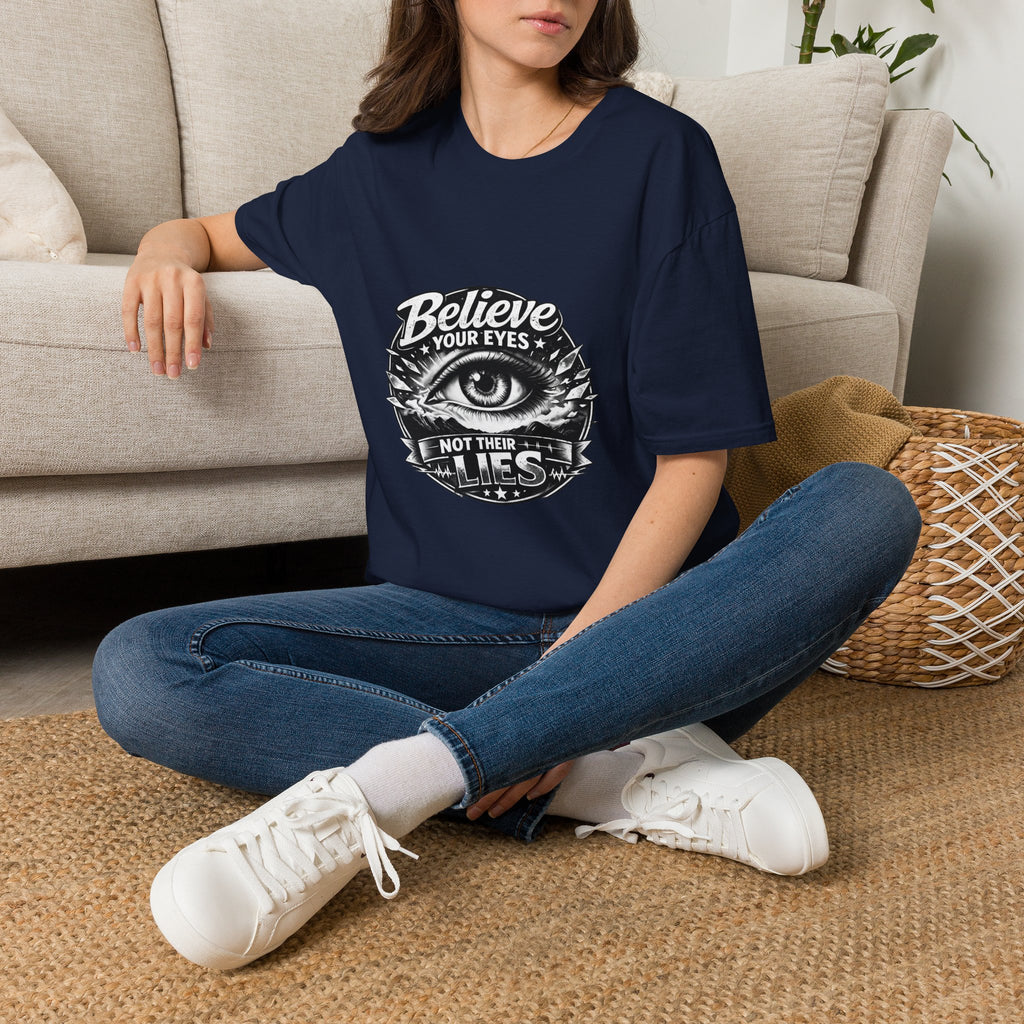 Believe Your Eyes T-Shirt — Vintage All-Seeing Eye Graphic Tee