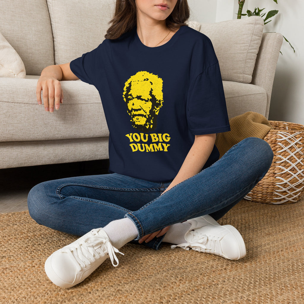 Graphic T-Shirt — Yellow Pop Art Face "You Big Dummy" Retro Humor Tee