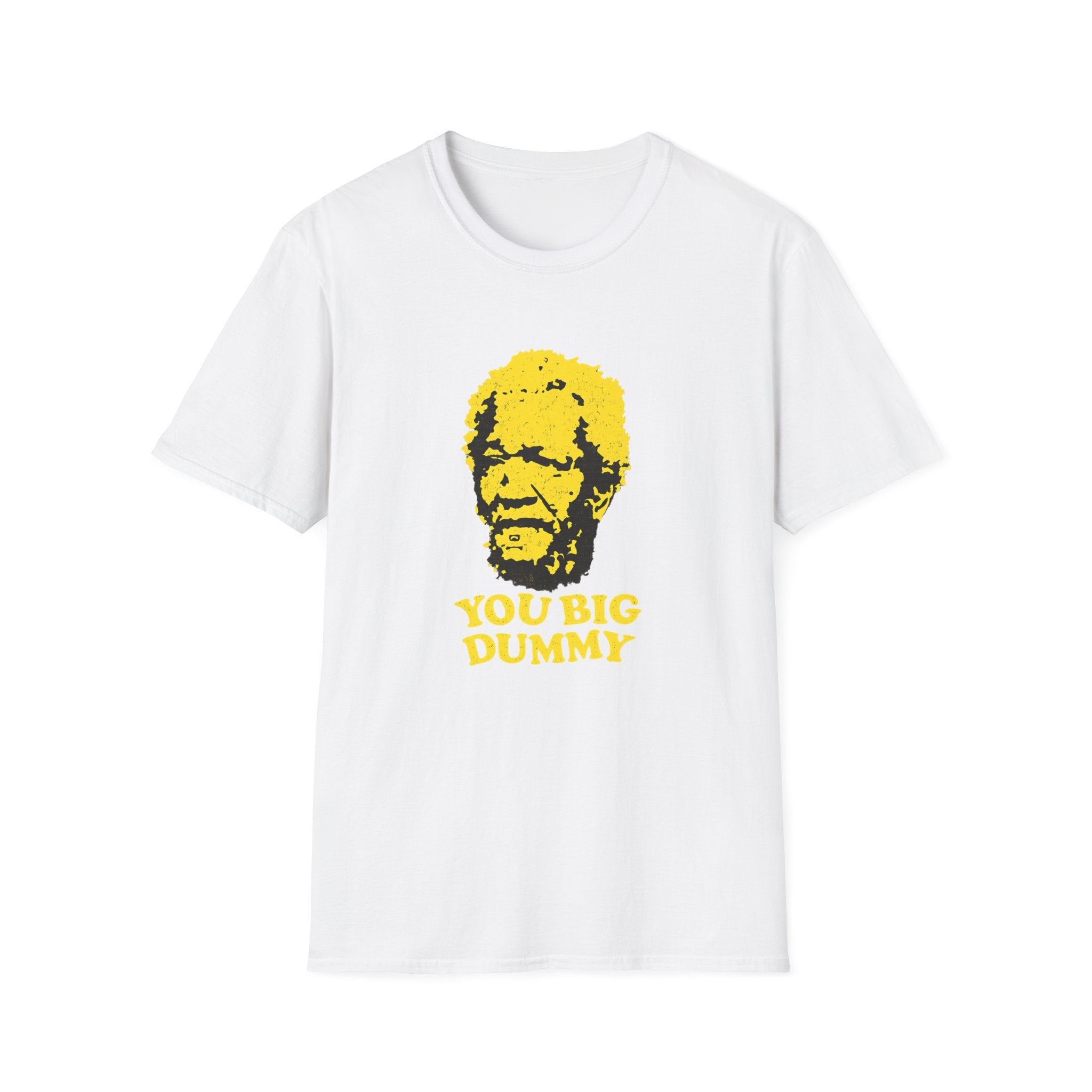 Graphic T-Shirt — Yellow Pop Art Face "You Big Dummy" Retro Humor Tee