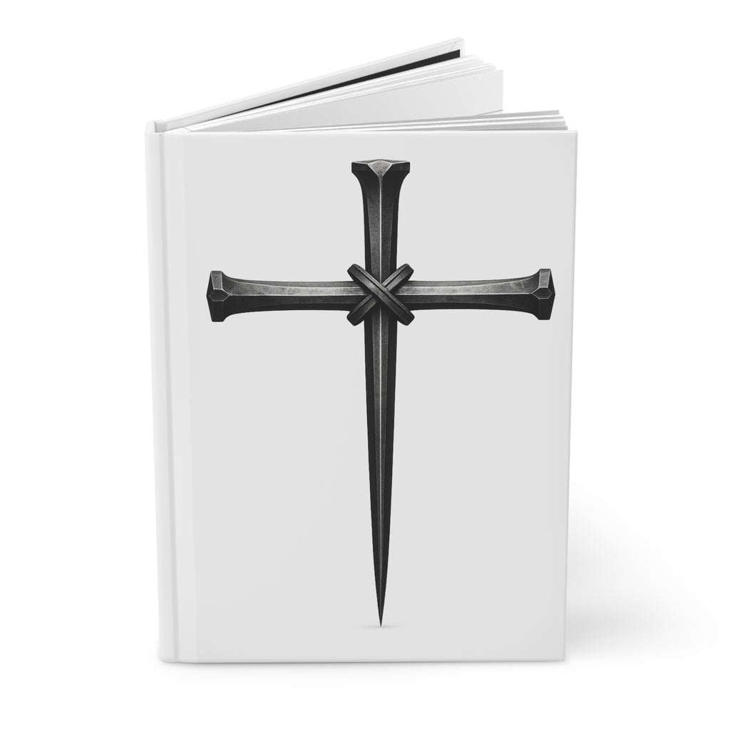 Hardcover Journal — Cross & American Flag Skull Notebook