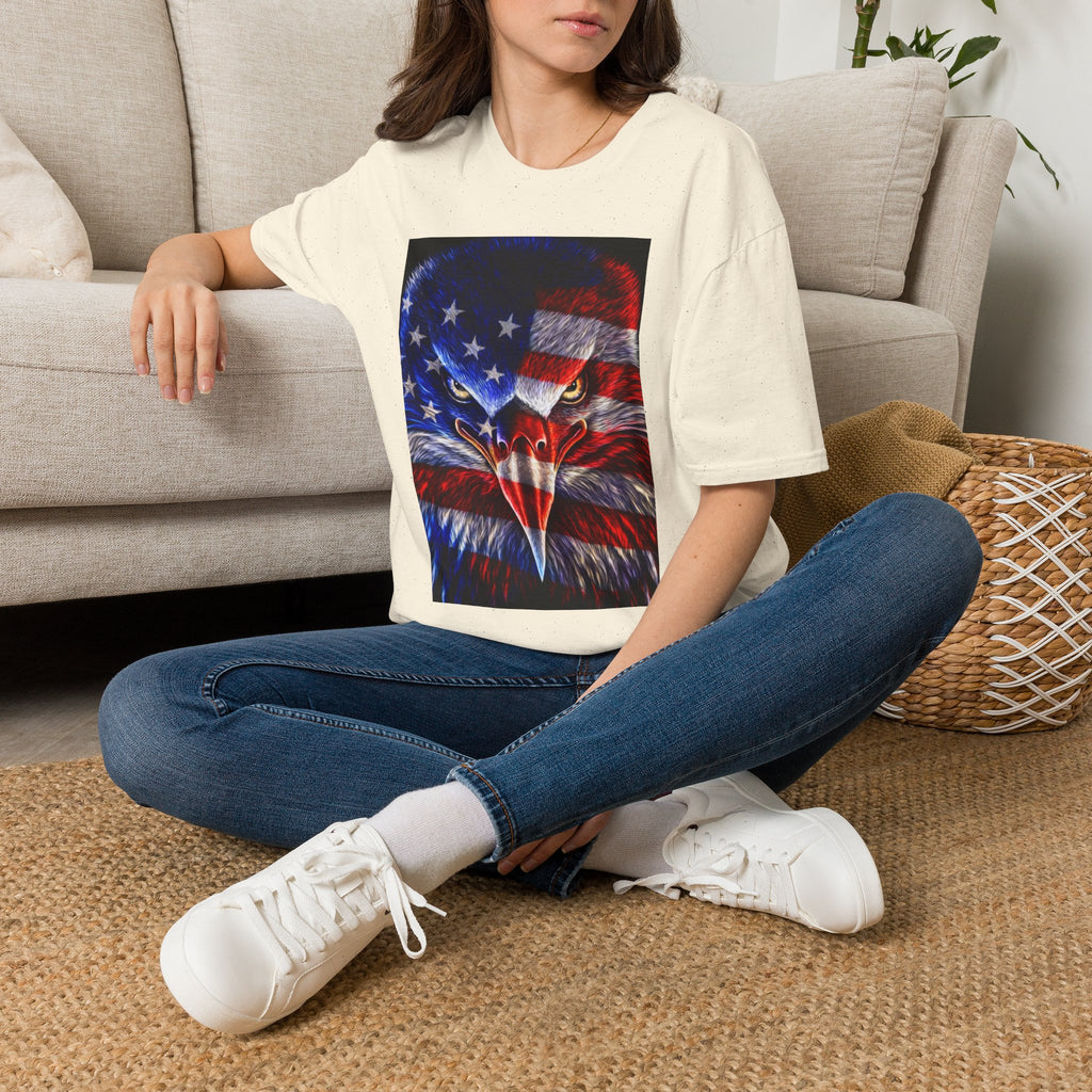 Patriotic Eagle T-Shirt — American Flag Bald Eagle Graphic Tee