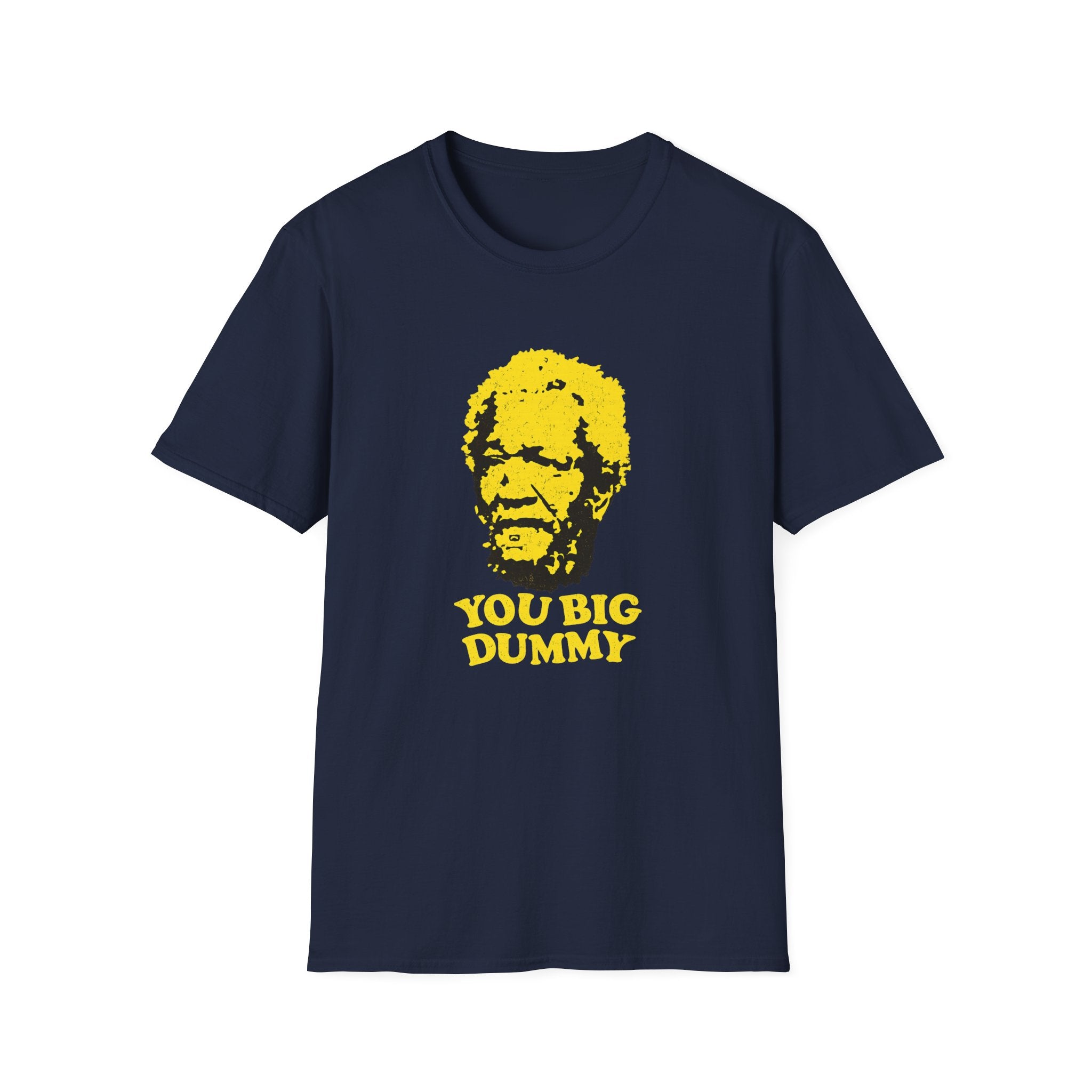 Graphic T-Shirt — Yellow Pop Art Face "You Big Dummy" Retro Humor Tee