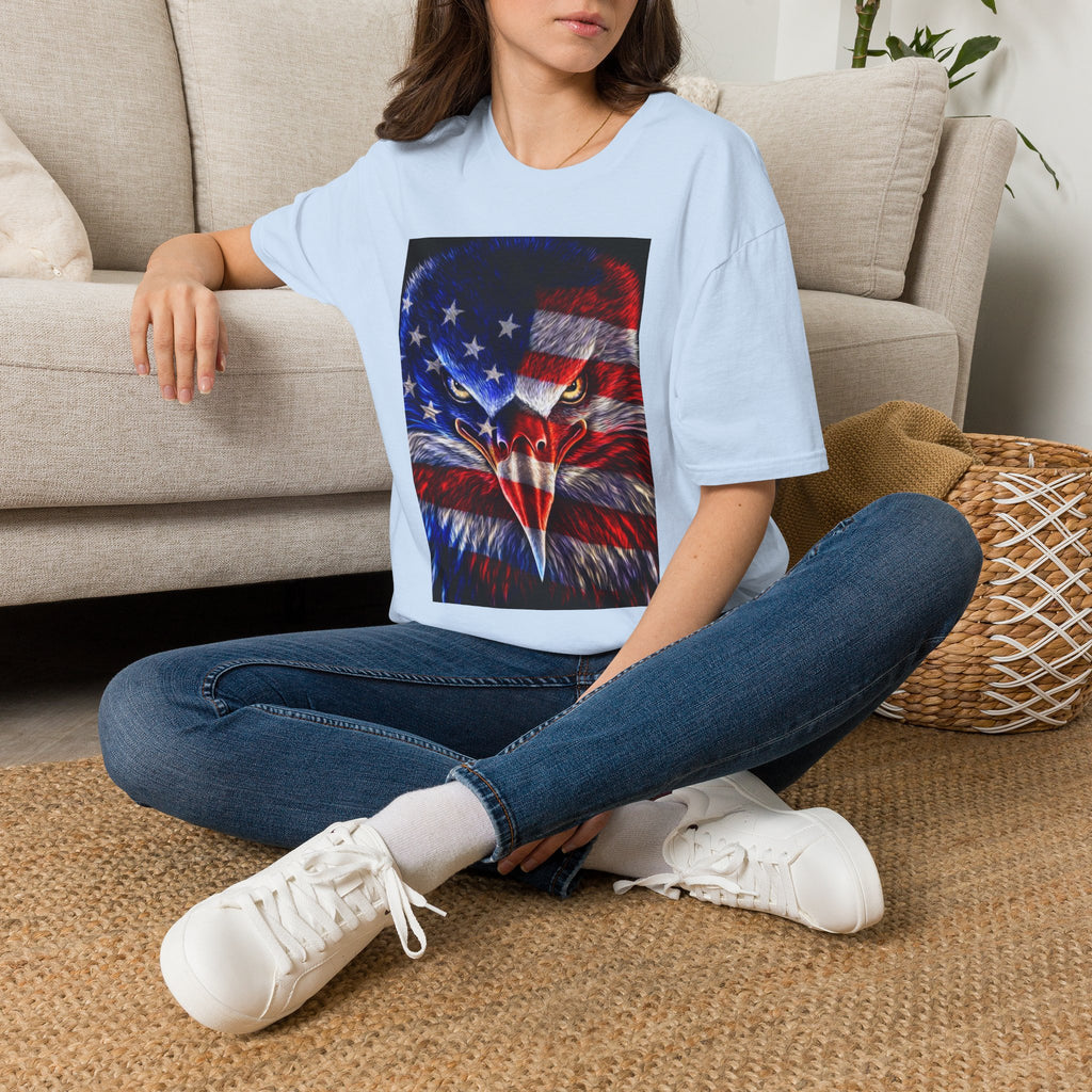 Patriotic Eagle T-Shirt — American Flag Bald Eagle Graphic Tee