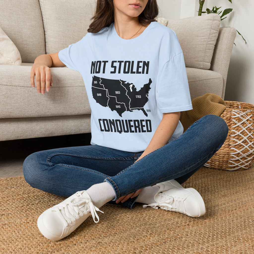 Not Stolen Conquered T‑Shirt — Historical Midwest/Great Plains Map Tee