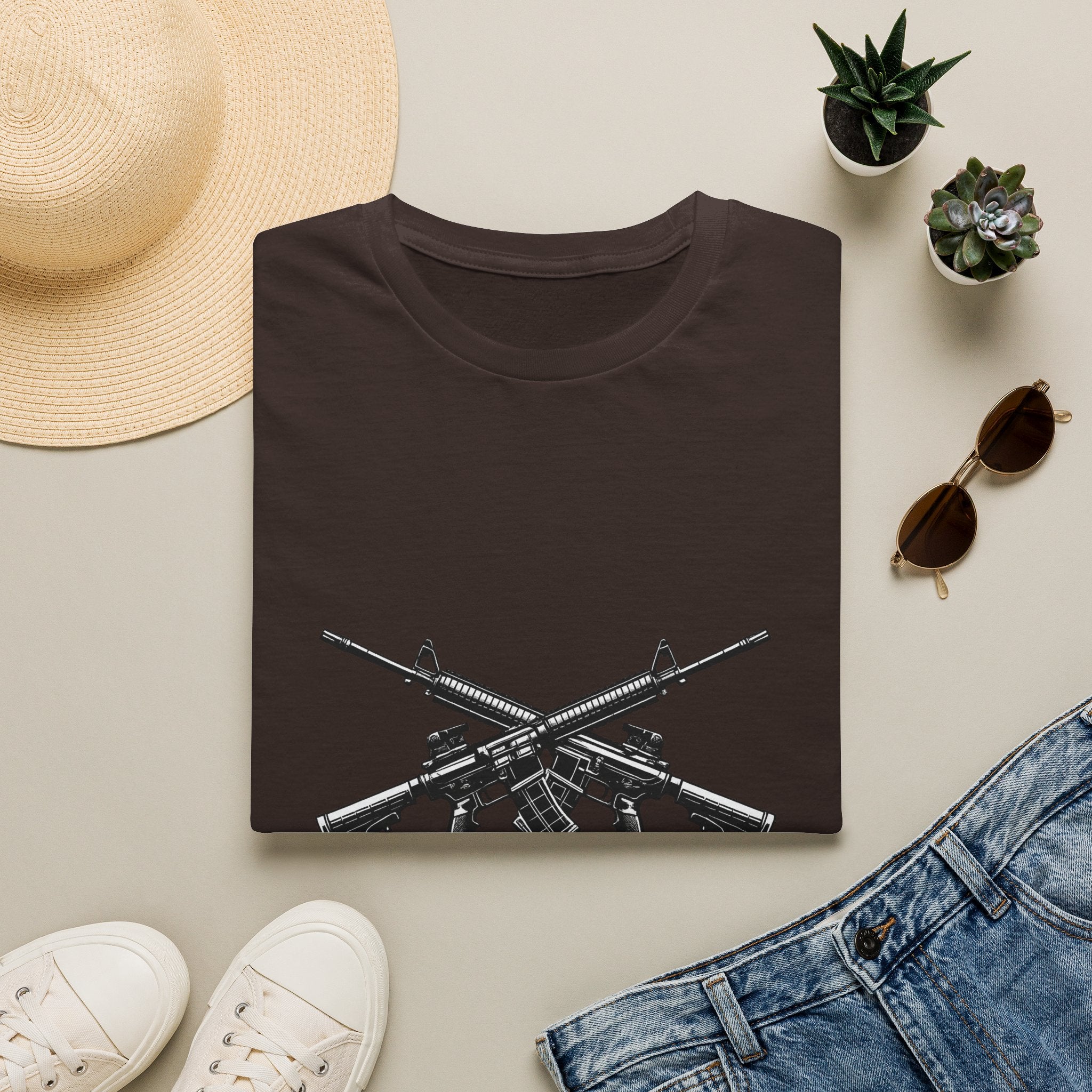 T‑Shirt — "Shall Not Be Infringed" Crossed Rifles 2nd Amendment Tee